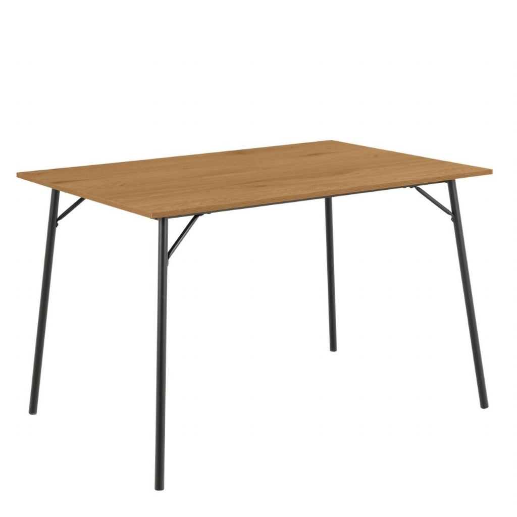 Peru Dining Table in Black and Oak includes 4 Peru Dining Chair in Steel and Oak