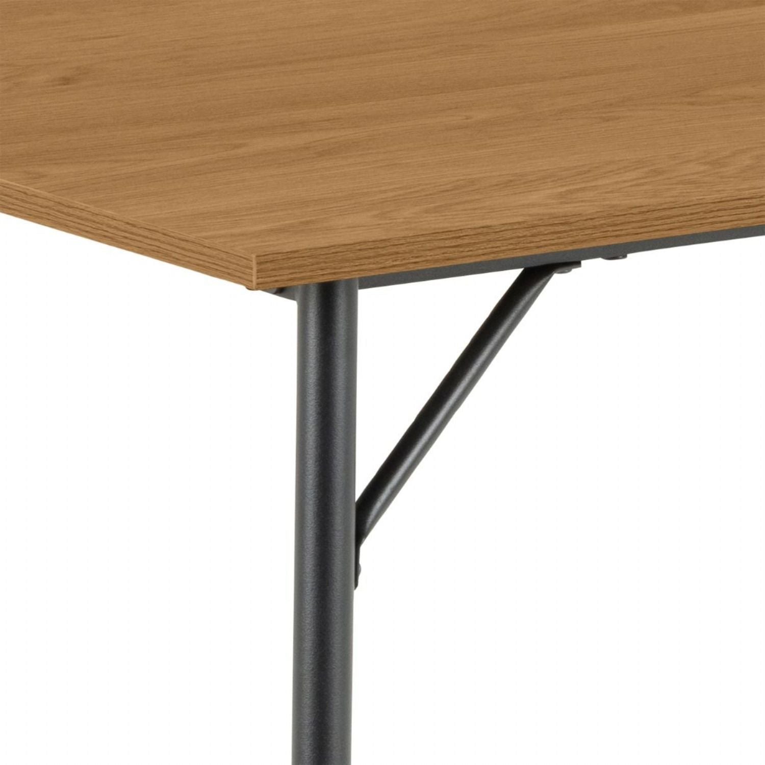 Peru Dining Table in Black and Oak includes 4 Peru Dining Chair in Steel and Oak