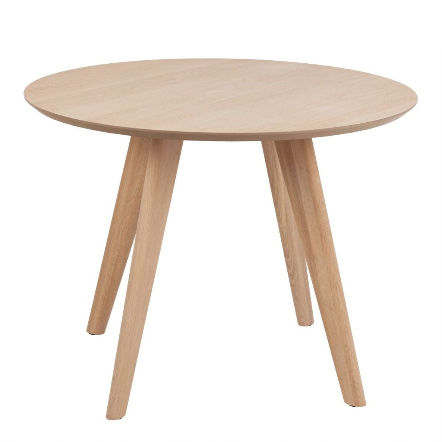 Townsville Round Dining Table in White and Oak 100x75cm includes 4 Batilda Fabric Dining Chairs in Grey and Oak