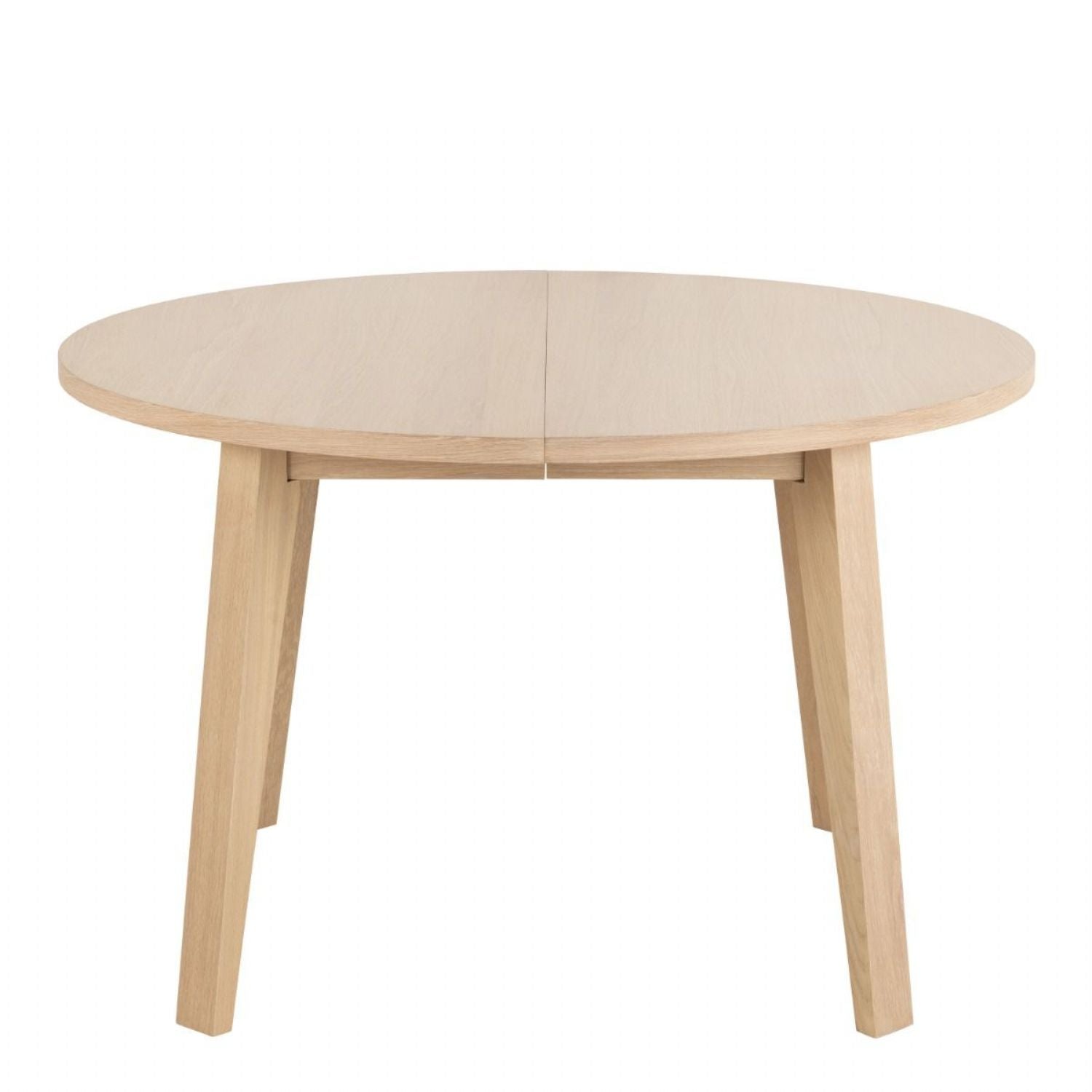 ALine Round Extendable Dining Table in White Oak 120 220 x 120 x 75cm