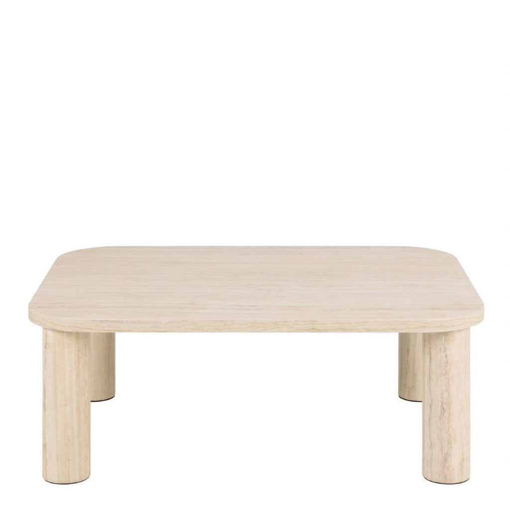 Solano Rectangular Coffee Table in Light Travertine 100x75cm