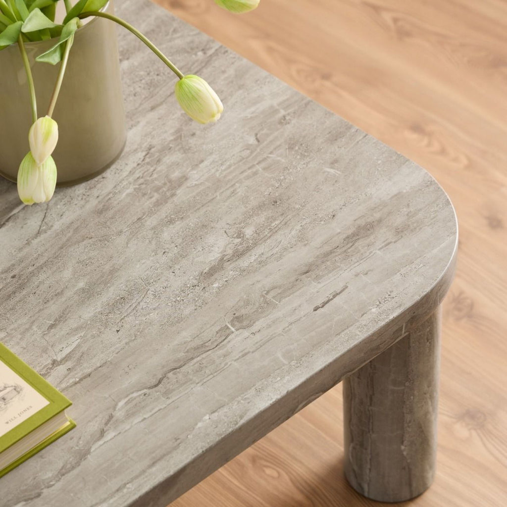 Solano Rectangular Coffee Table in grey 100x75cm