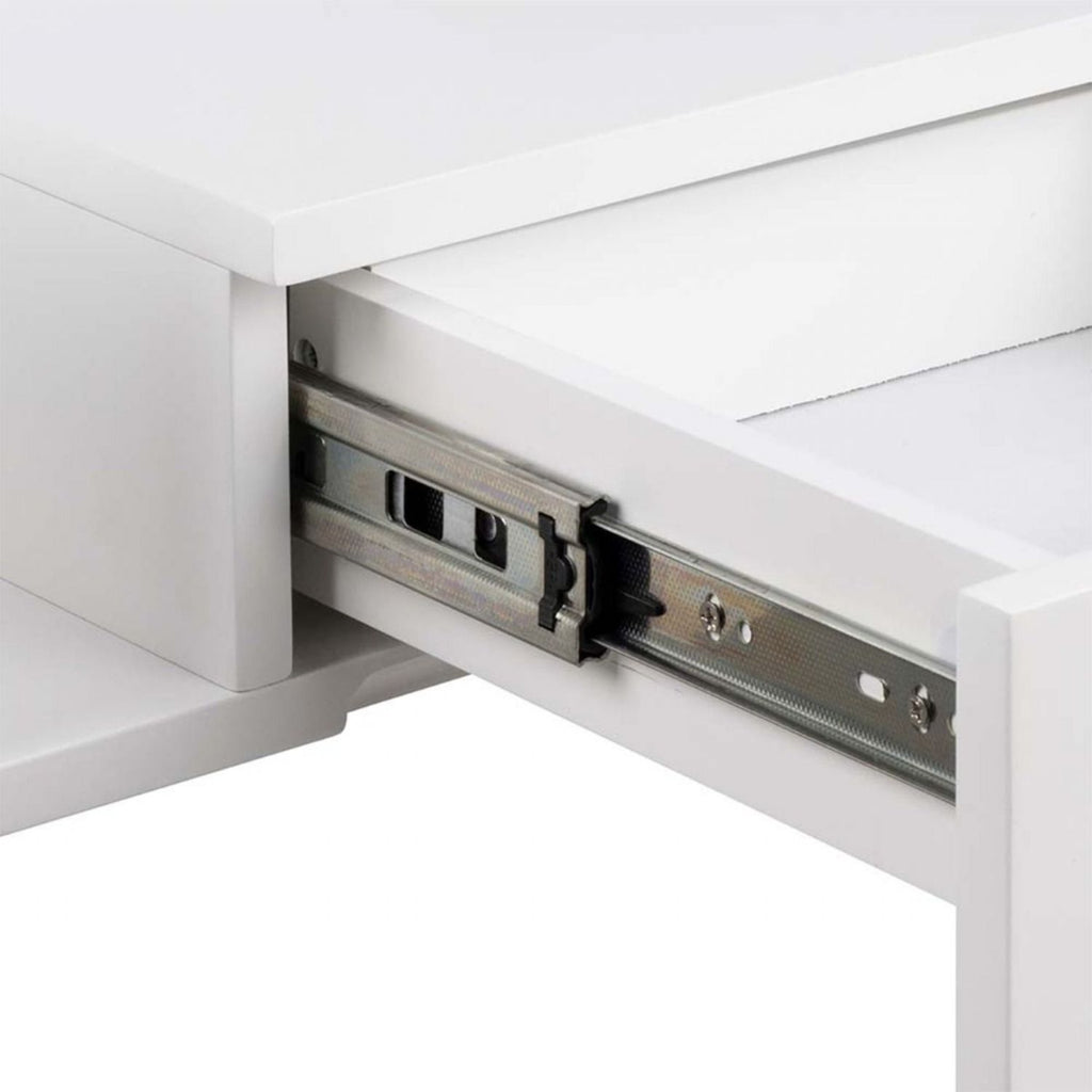 Ashlan 1 Drawer Wall Mounted Square Bedside Table in White