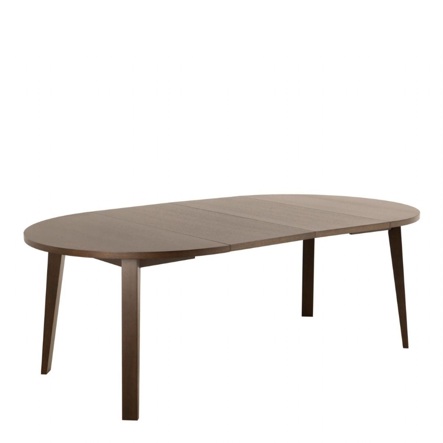 ALine Round Extendable Dining Table in Smoked Oak 120 220 x 120 x 75cm
