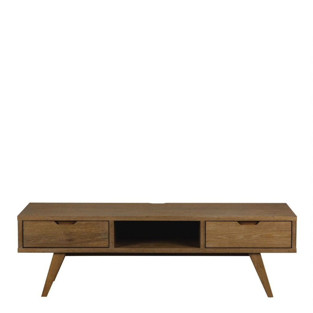 ALine TV Unit with 2 Drawers in Smoked Oak