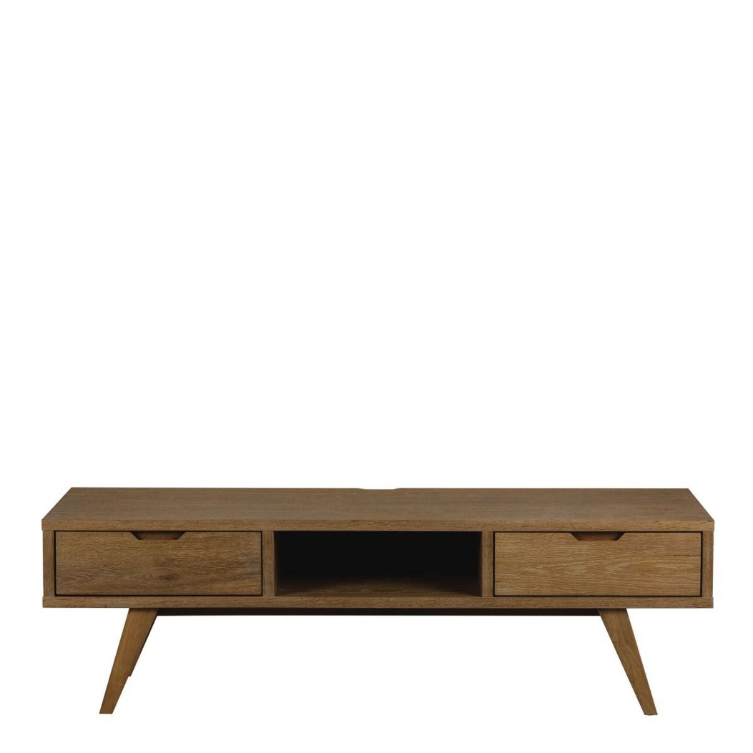 ALine TV Unit with 2 Drawers in Smoked Oak