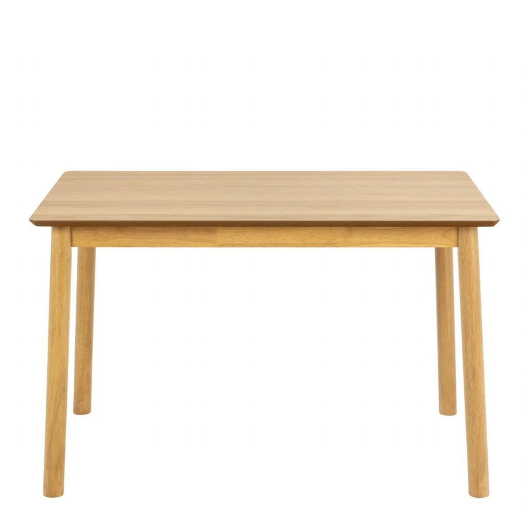 Barlow Rectangular Dining Table in Matt Oak includes 4 Barlow Dining Chair in Matt Oak