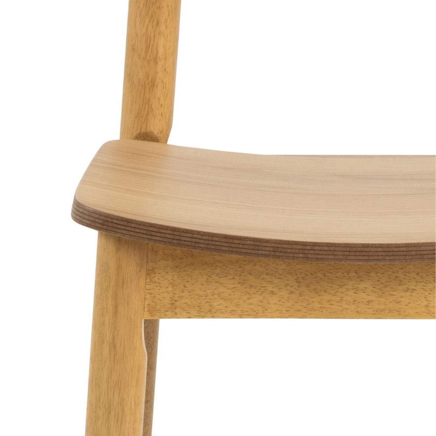 Barlow Rectangular Dining Table in Matt Oak includes 4 Barlow Dining Chair in Matt Oak