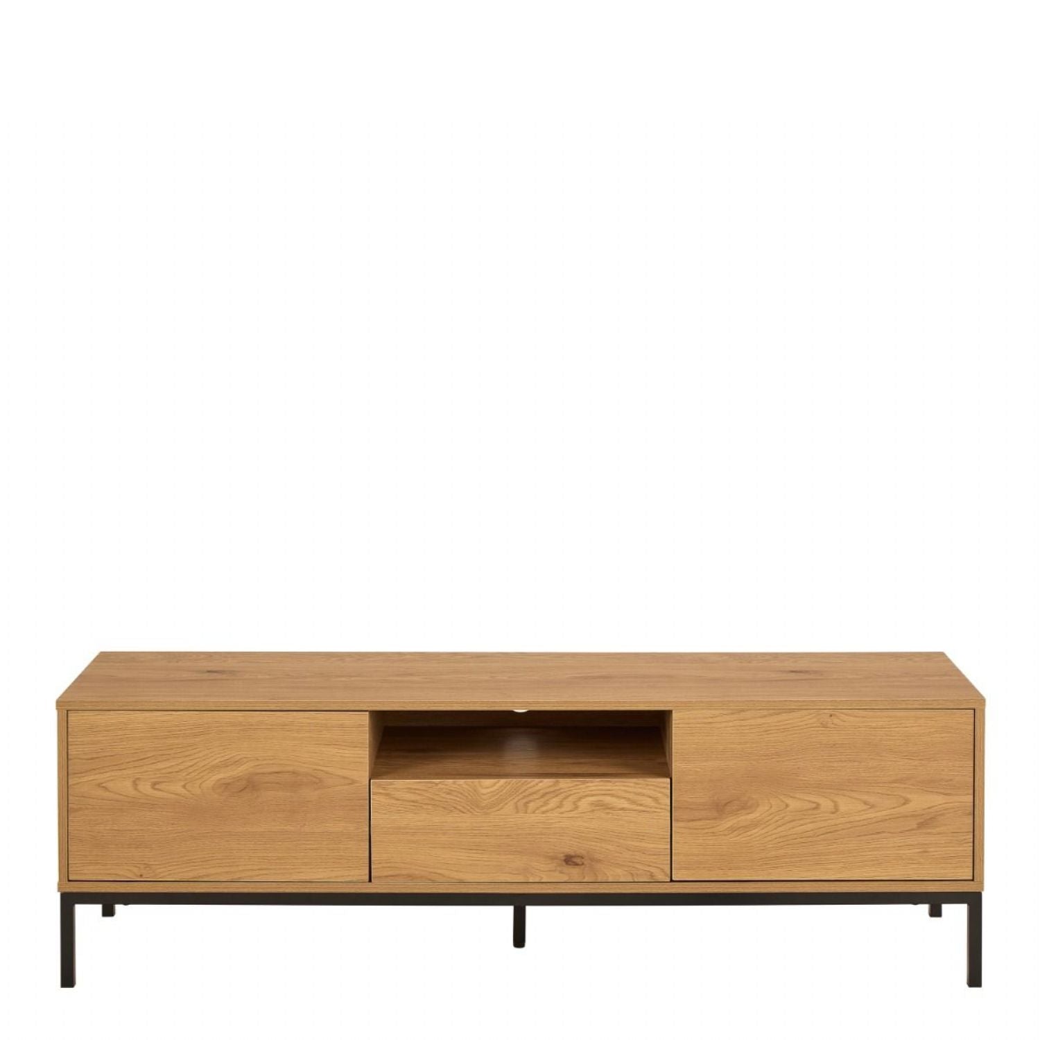 Seaford TV Unit 2 Doors 1 Drawer in Matt Wild Oak