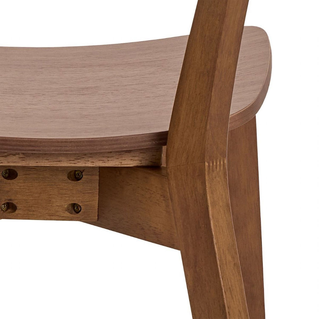 Roxby Round Dining Table in Walnut 105x76cm includes 4 Roxby Dining Chairs in Walnut