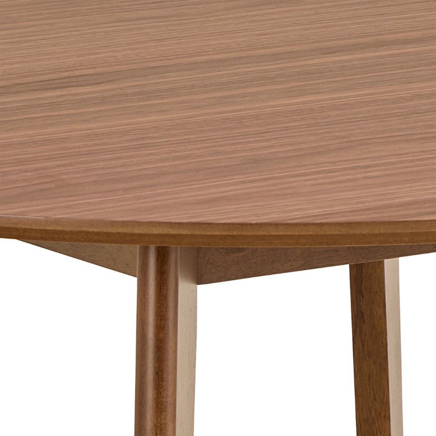 Roxby Round Dining Table in Walnut 105x76cm includes 4 Roxby Dining Chairs in Walnut