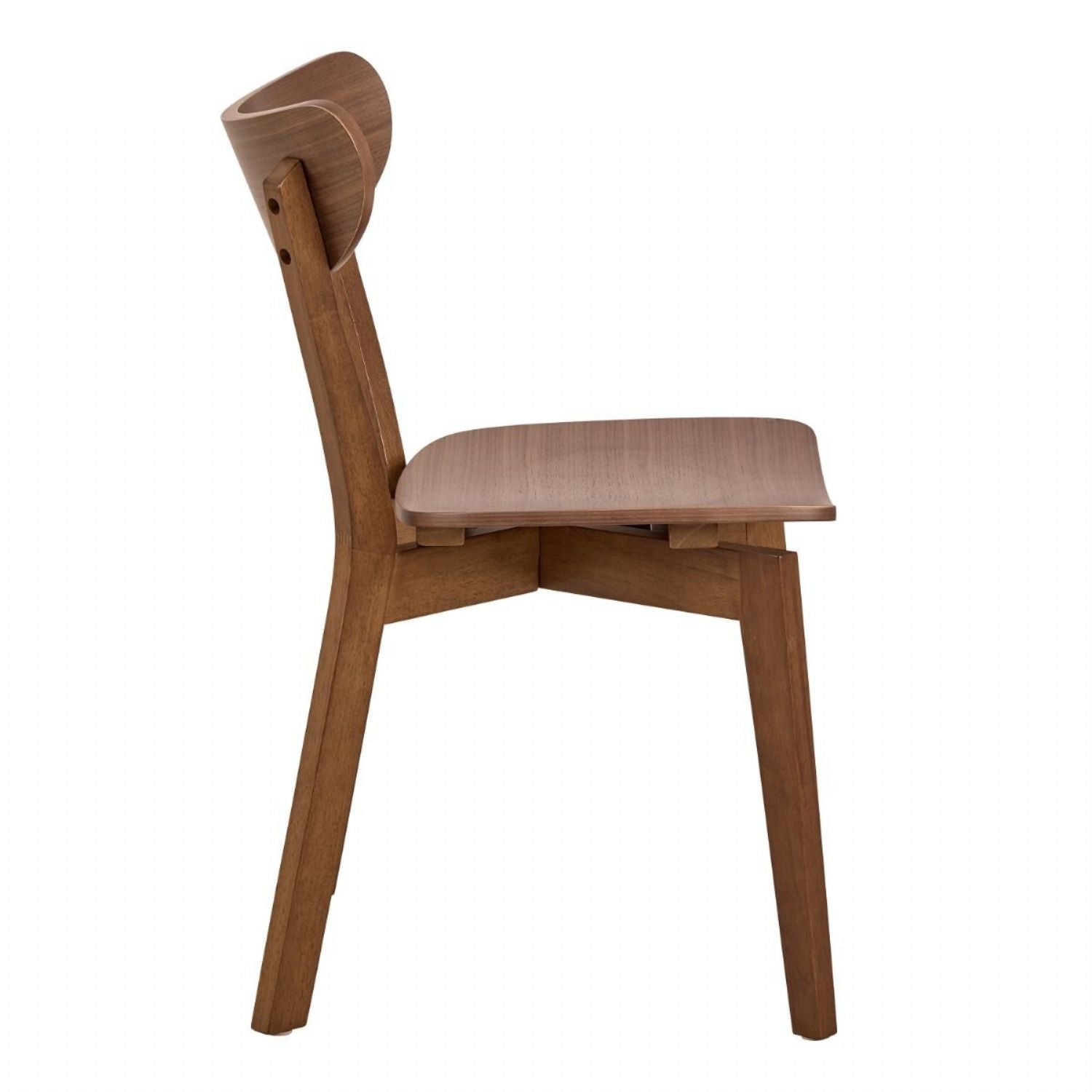 Roxby Round Dining Table in Walnut 105x76cm includes 4 Roxby Dining Chairs in Walnut