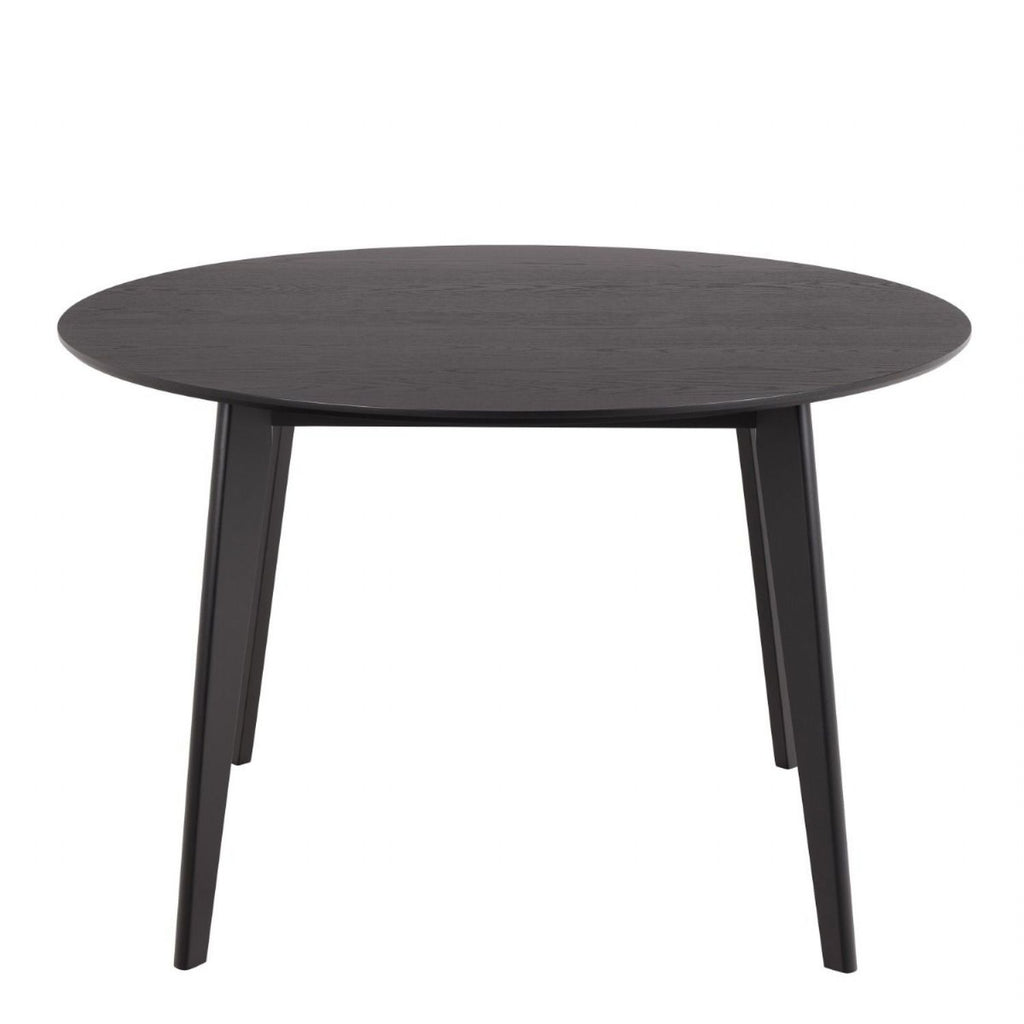 Roxby Round Dining Table in Matt Black 120x76cm