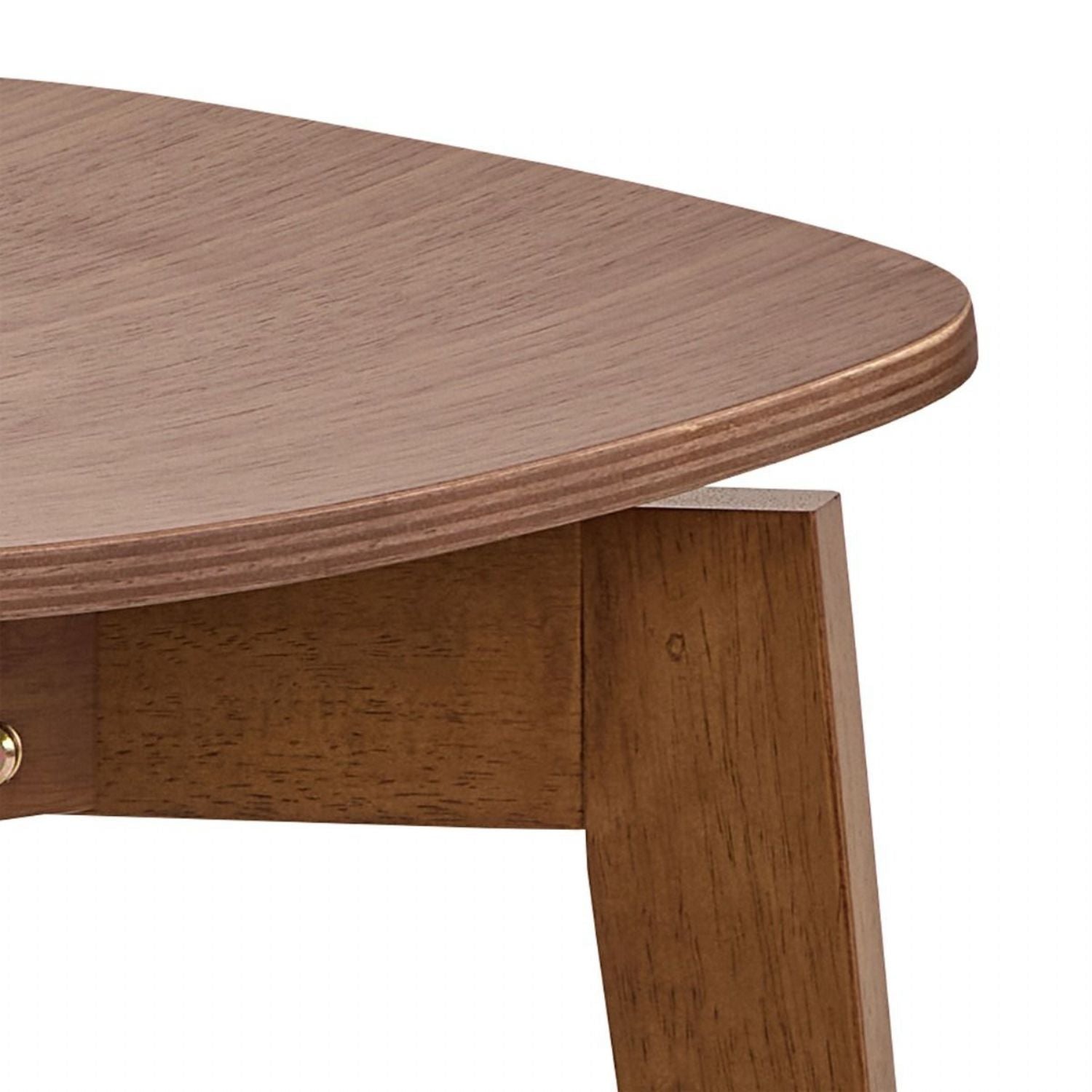 Roxby Round Dining Table in Walnut 120x76cm includes 4 Roxby Dining Chairs in Walnut