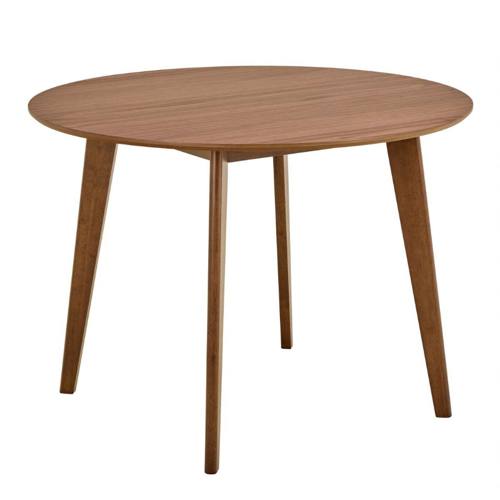 Roxby Round Dining Table in Walnut 120x76cm includes 4 Roxby Dining Chairs in Walnut