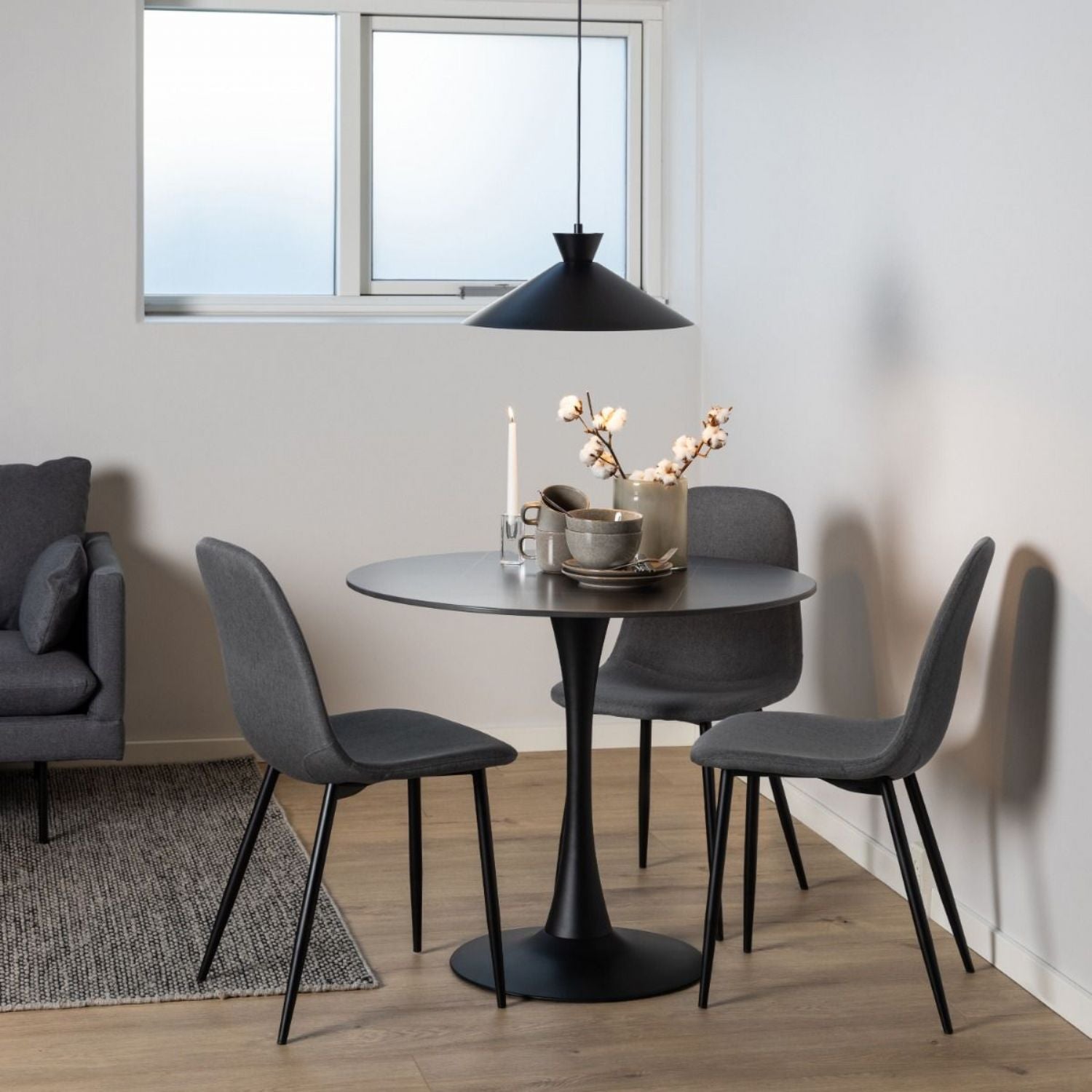 Celia Dining Chair in Light Grey Set of 4