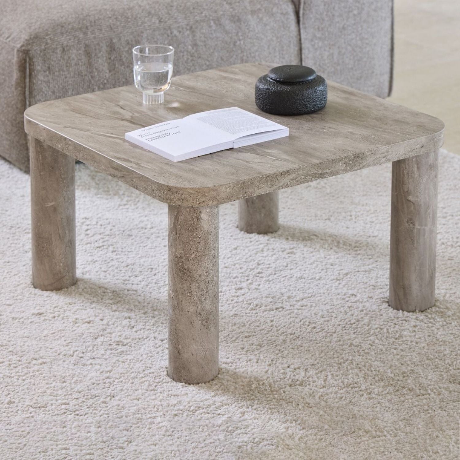 Solano Square Coffee Table in Grey 60x60cm