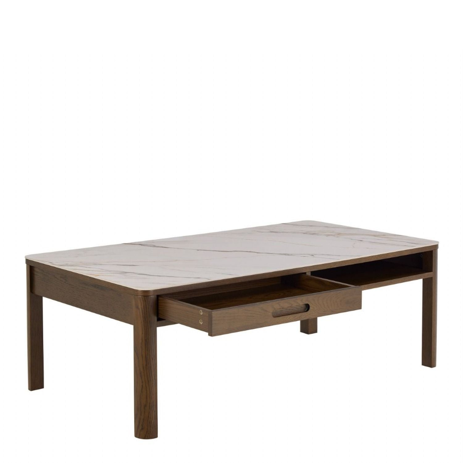 Southampton Rectangular Coffee Table 1 Drawer 1 Shelf in Cream Ceramic