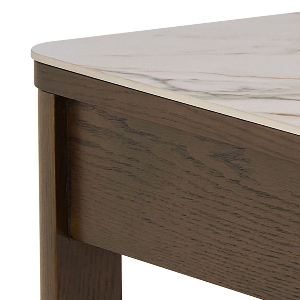 Southampton Rectangular Coffee Table 1 Drawer 1 Shelf in Cream Ceramic