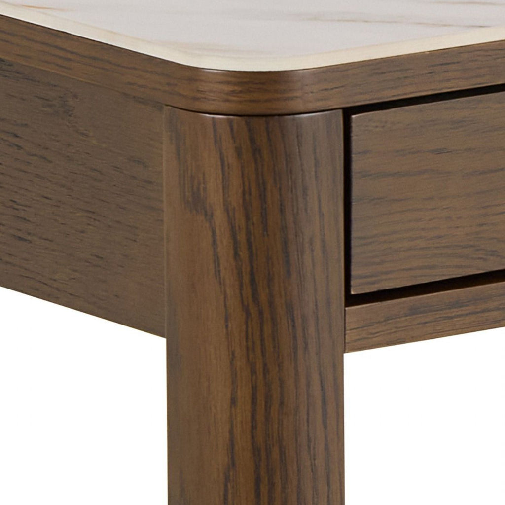 Southampton Rectangular Coffee Table 1 Drawer 1 Shelf in Cream Ceramic