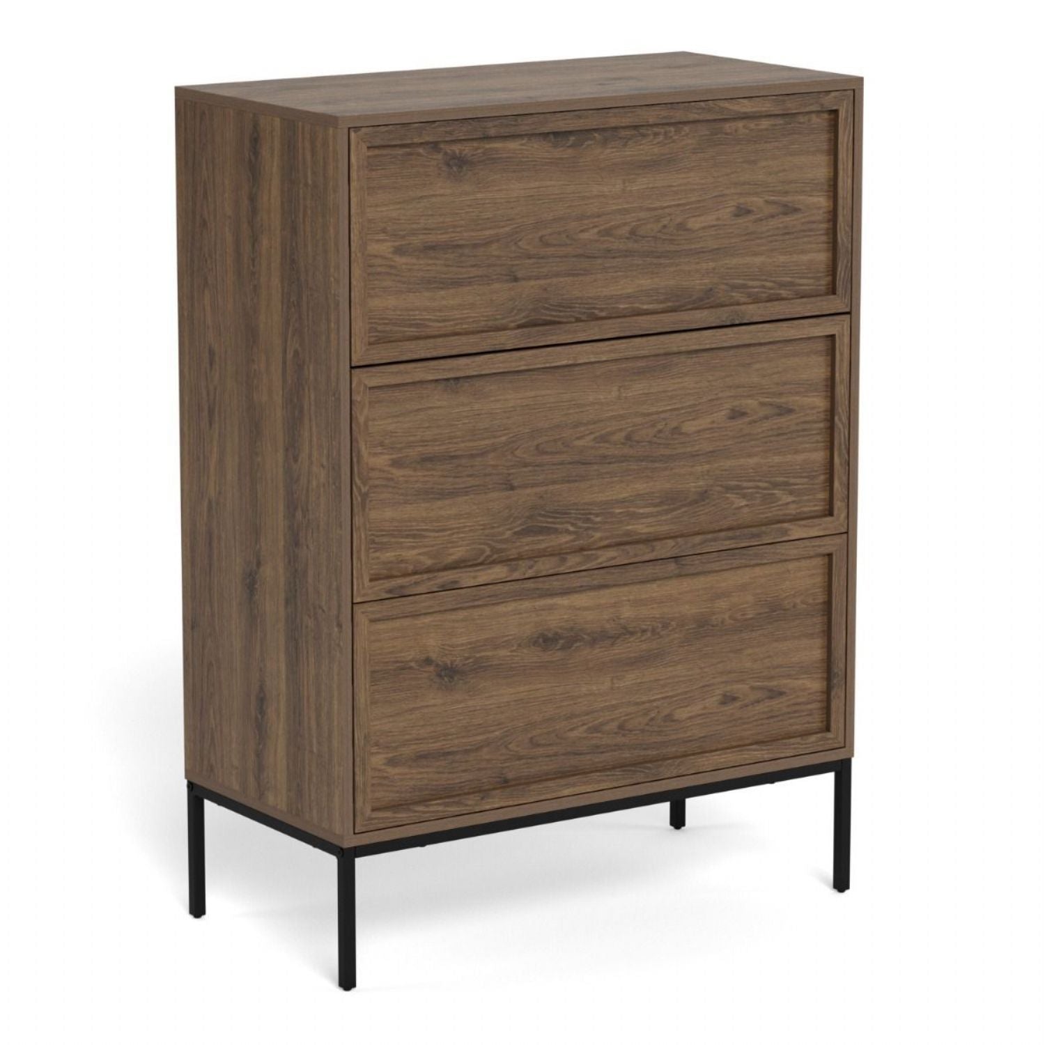 Palmdale 3 Drawer Chest in Smoked Oak