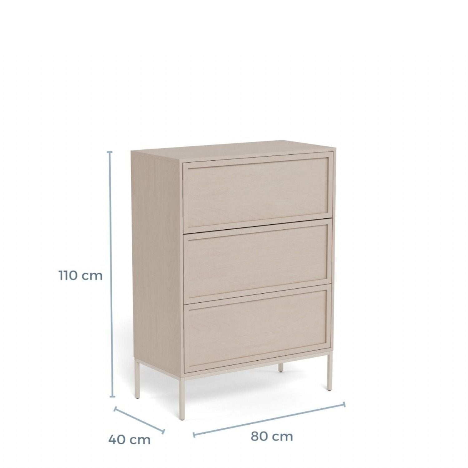 Palmdale 3 Drawer Chest in Grey