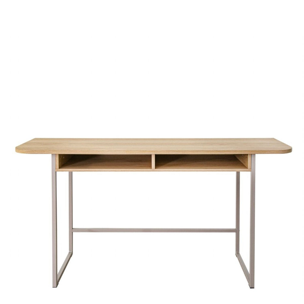 Darlington Console Table With 2 Open Shelves and Oak Top