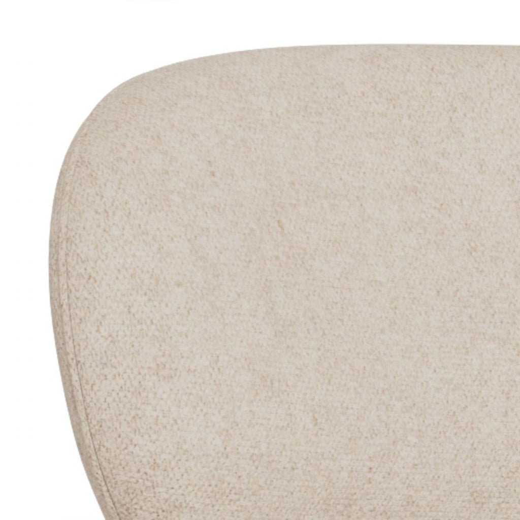Lyric Dining Chair in Sand Fabric & Chrome Base (Set of 2)