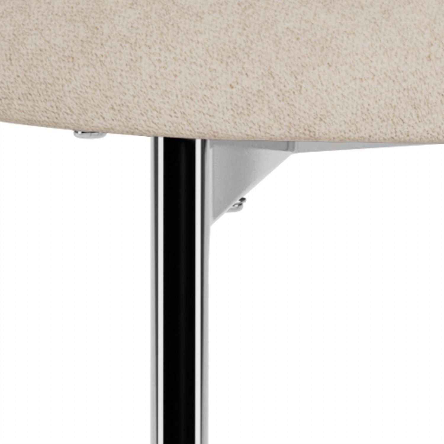 Lyric Dining Chair in Sand Fabric & Chrome Base (Set of 2)