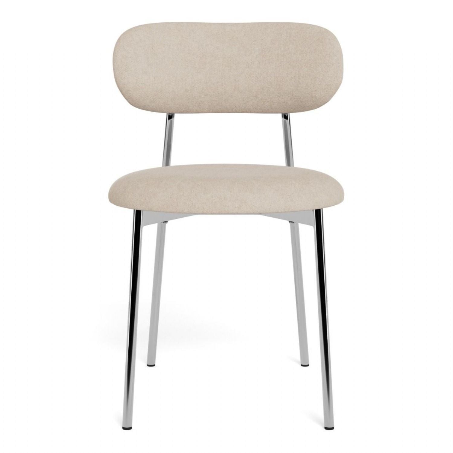 Lyric Dining Chair in Sand Fabric & Chrome Base (Set of 2)