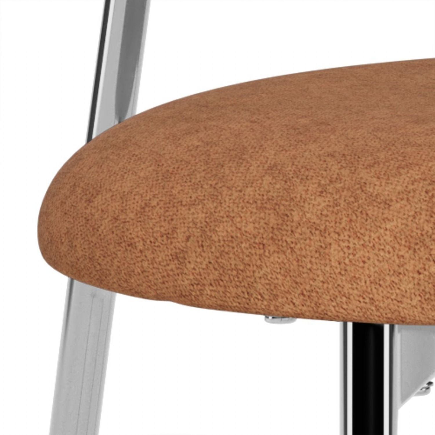 Lyric Dining Chair in Terracotta Fabric & Chrome Base (Set of 2)