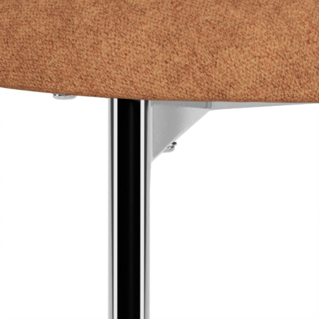 Lyric Dining Chair in Terracotta Fabric & Chrome Base (Set of 2)