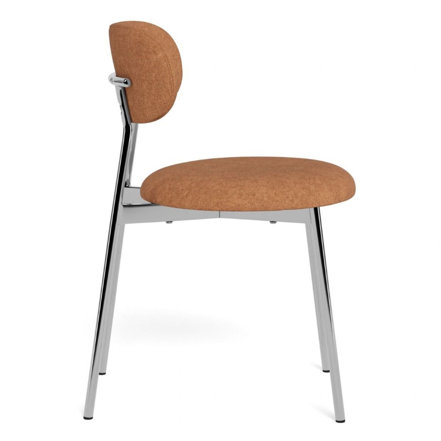 Lyric Dining Chair in Terracotta Fabric & Chrome Base (Set of 2)