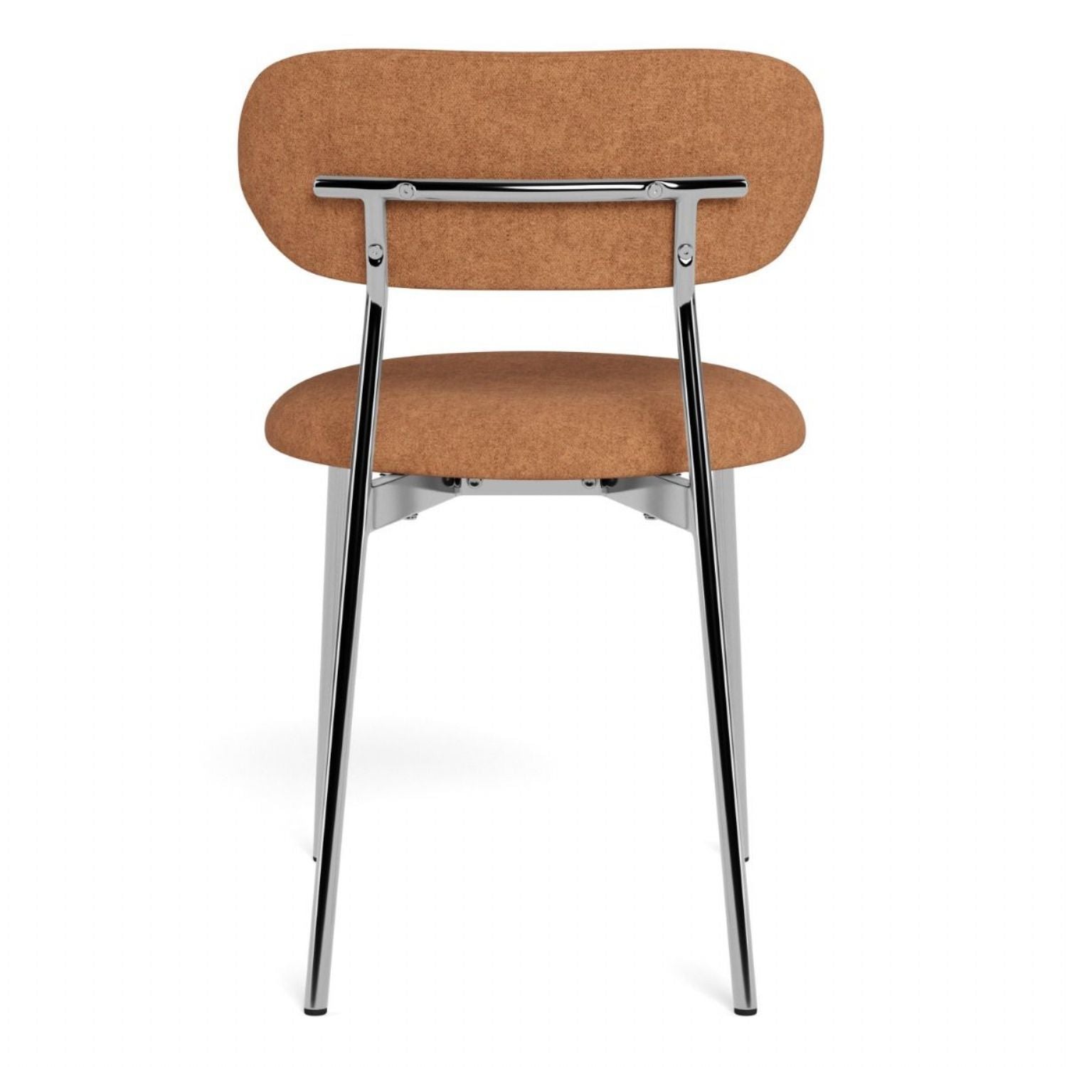 Lyric Dining Chair in Terracotta Fabric & Chrome Base (Set of 2)