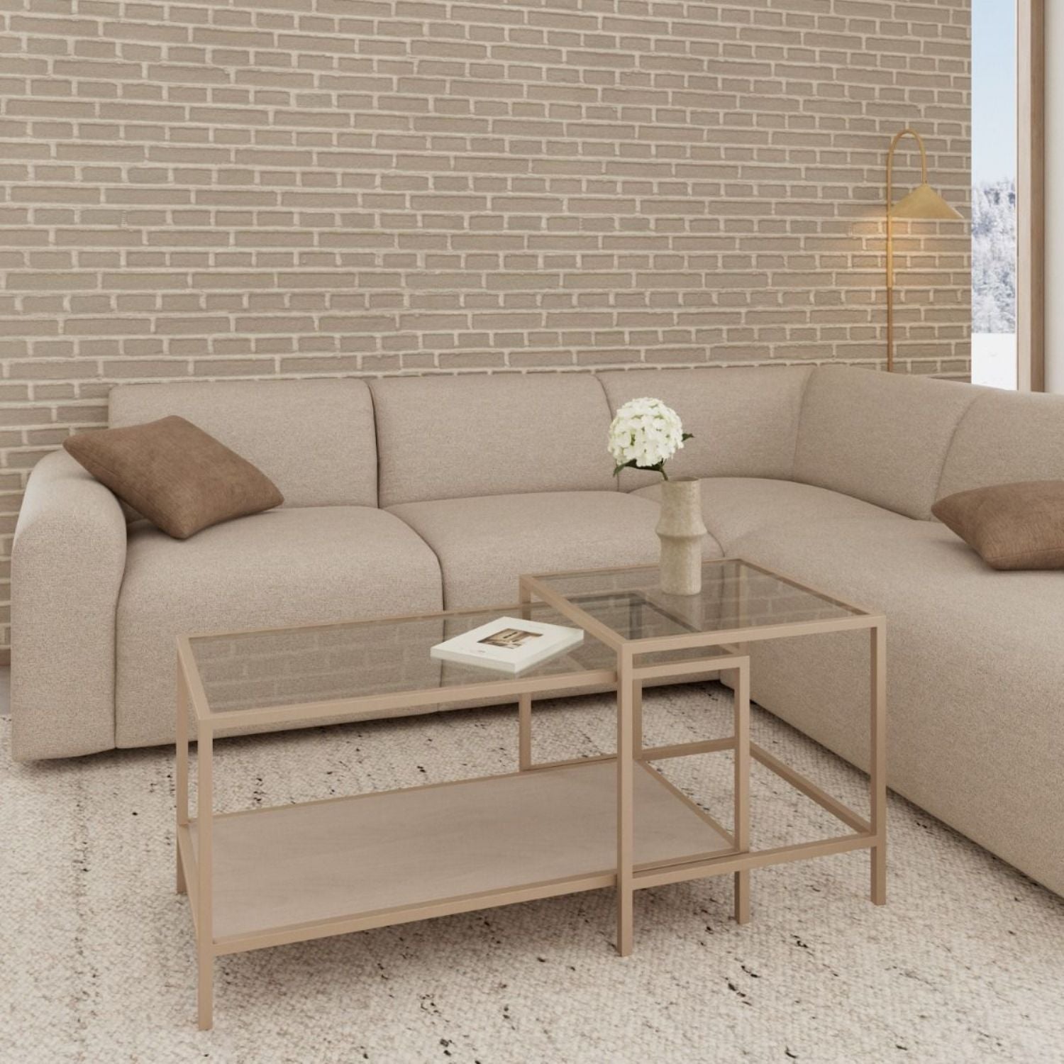 Seaford Coffee Table Set in Grey (Set of 2)