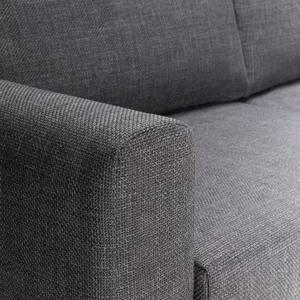 Omaha 3 Seater Sofa in Dark Grey Basel Fabric