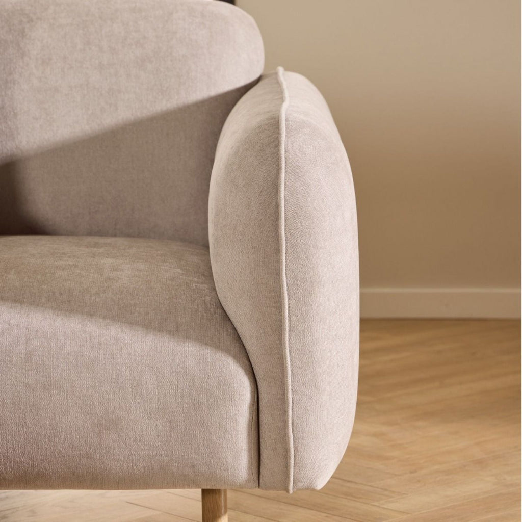 Westham 3 Seater Sofa in Fay Beige Fabric