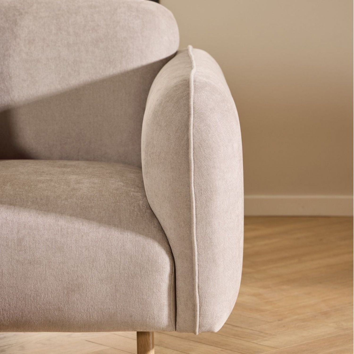 Westham 3 Seater Sofa in Fay Beige Fabric