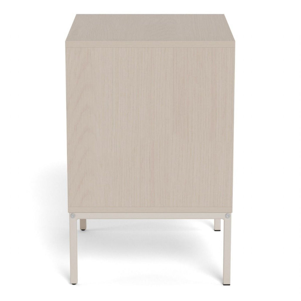 Palmdale Bedside Table with 2 Drawers in Grey