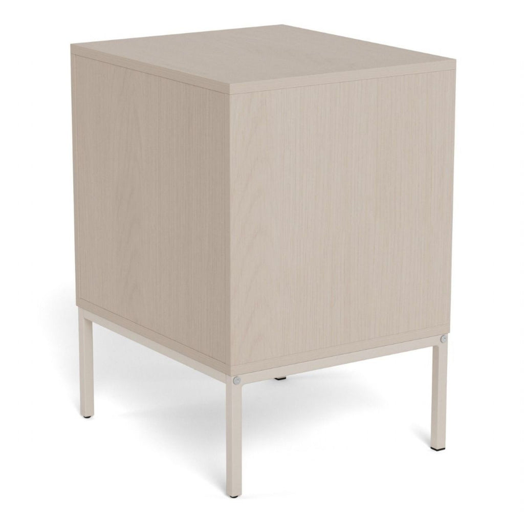 Palmdale Bedside Table with 2 Drawers in Grey