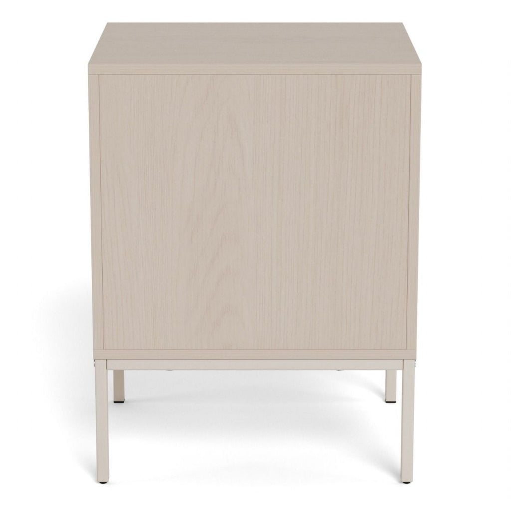 Palmdale Bedside Table with 2 Drawers in Grey