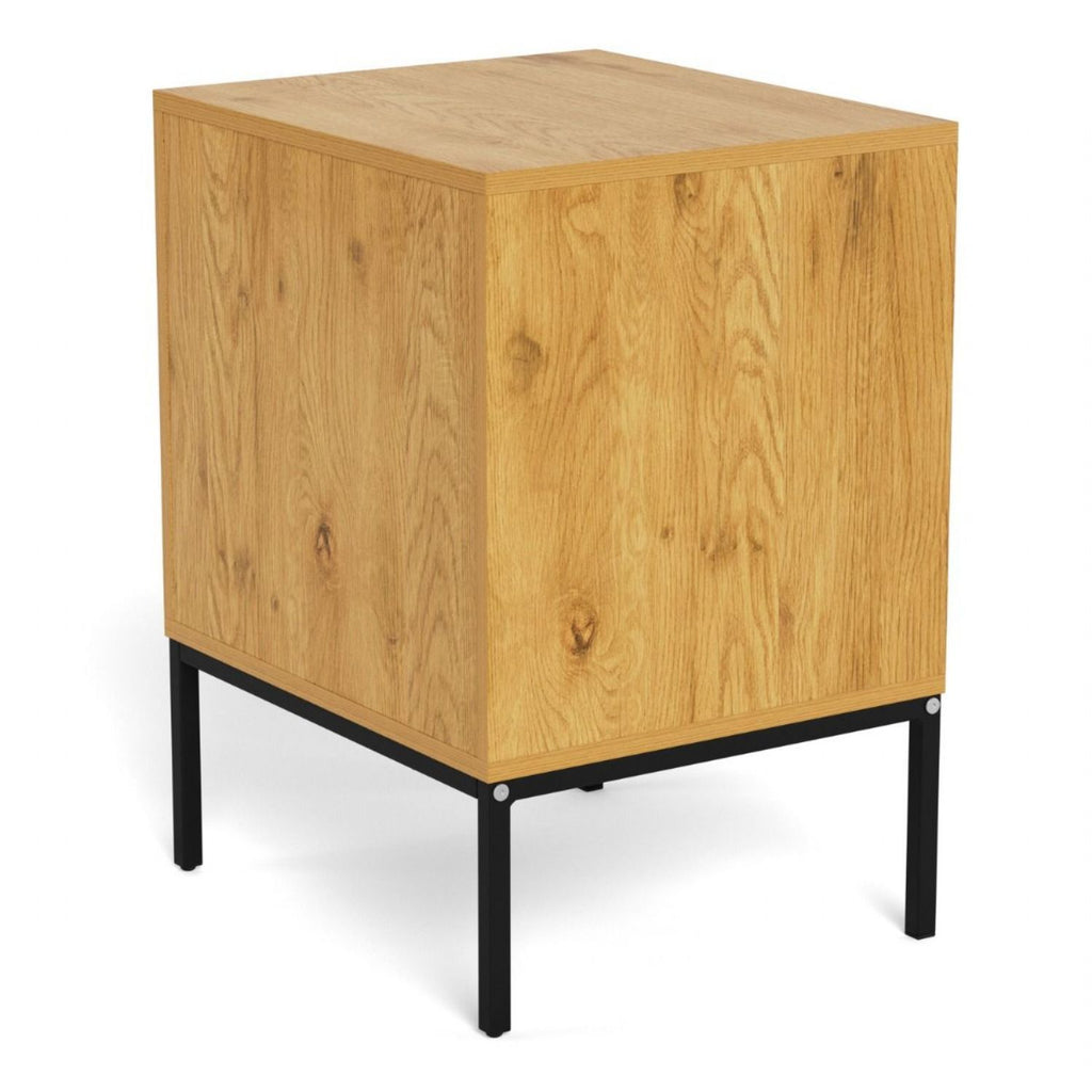Palmdale Bedside Table with 2 Drawers in Wild Oak