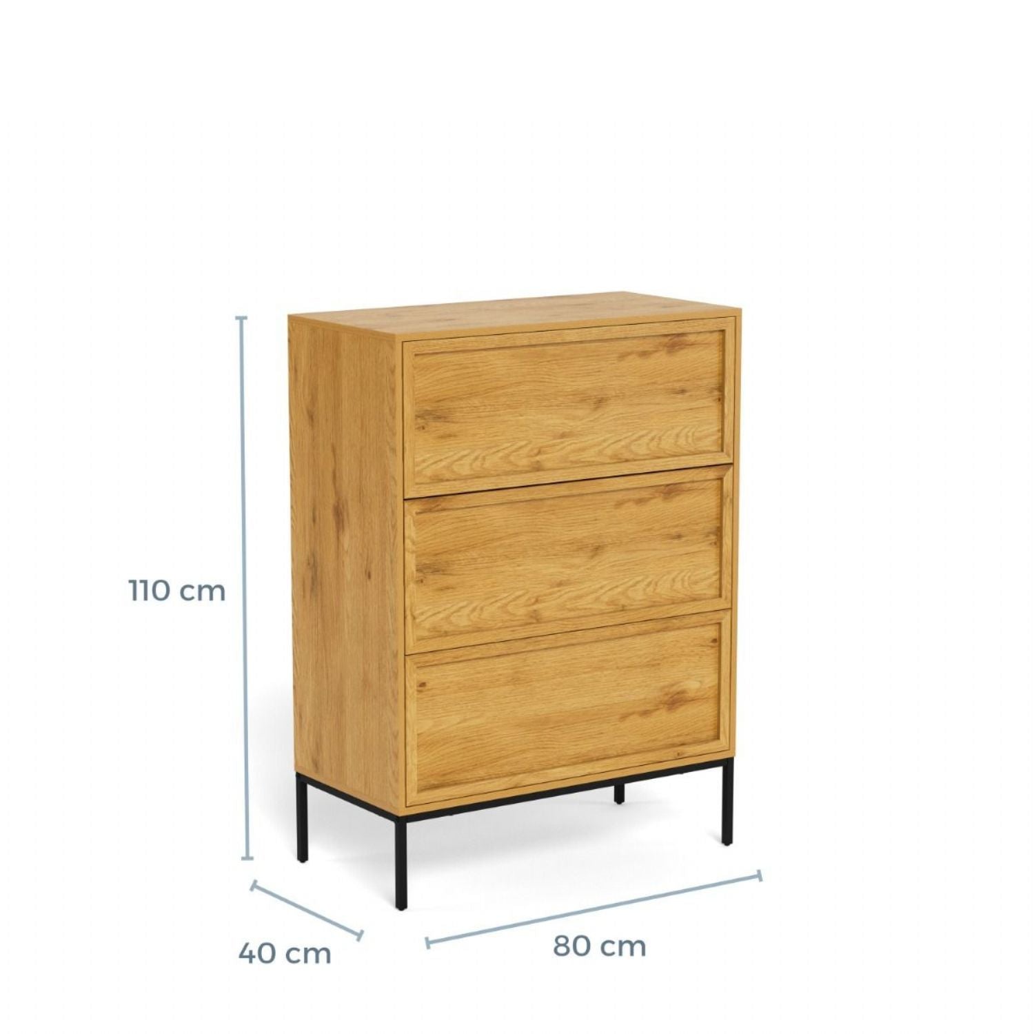 Palmdale 3 Drawer Chest in Wild Oak