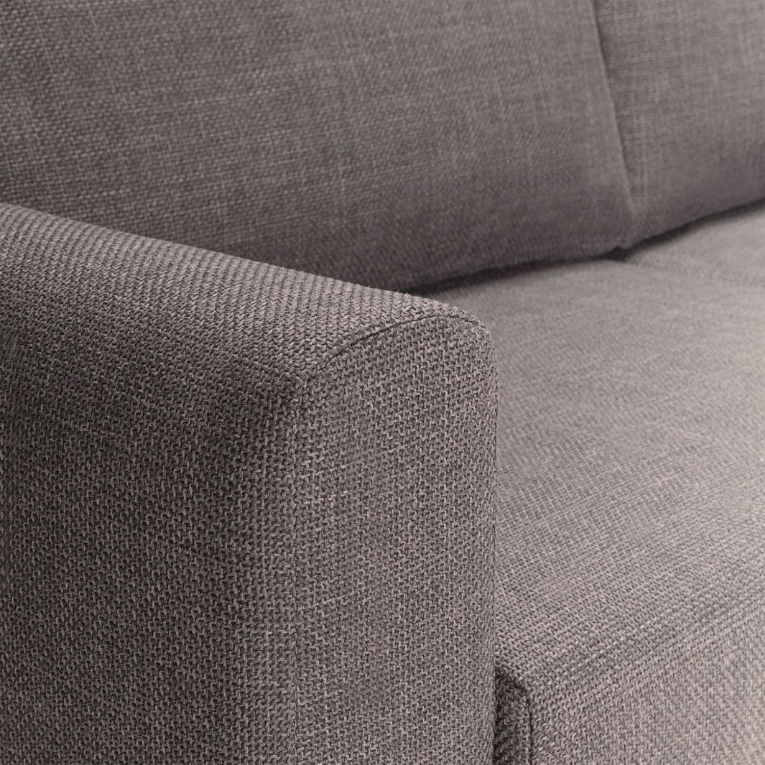 Omaha Set of 2 x 3 Seater Sofas in Basel Light Grey Brown Fabric
