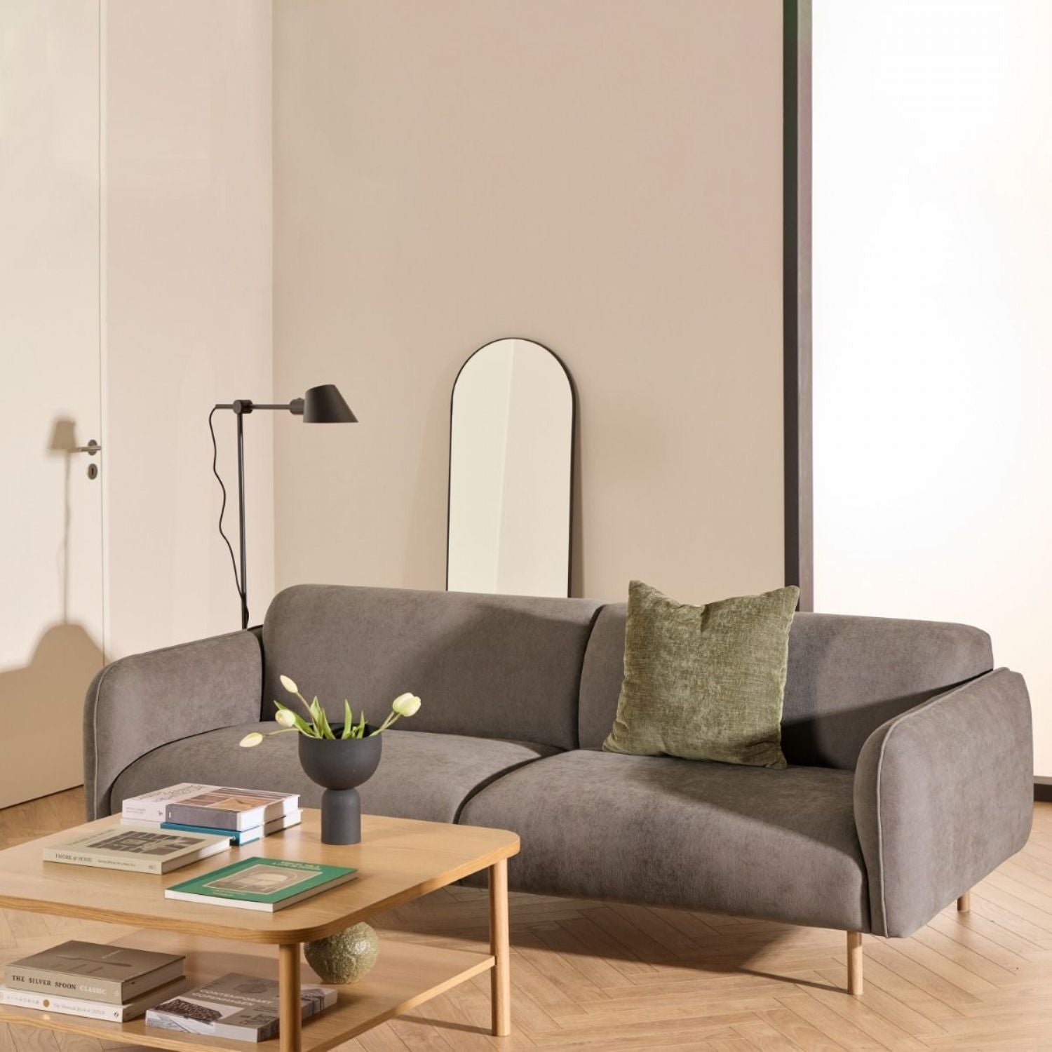 Westham Set of 2 x 3 Seater Sofas in Fay Dusty Brown Fabric