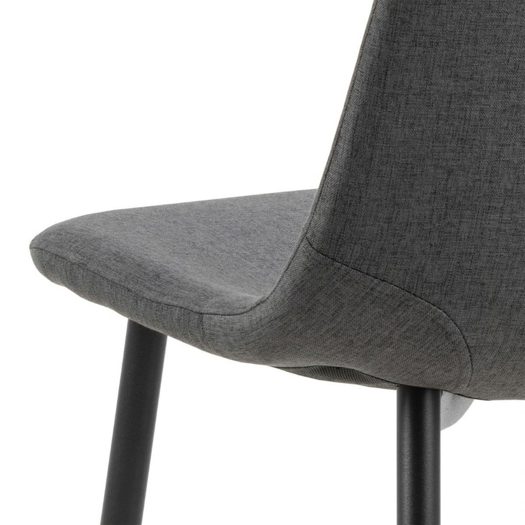 Wilma Dining Table Oak Top & Black Legs 120x75cm includes 4 Celia Dining Chairs in Light Grey