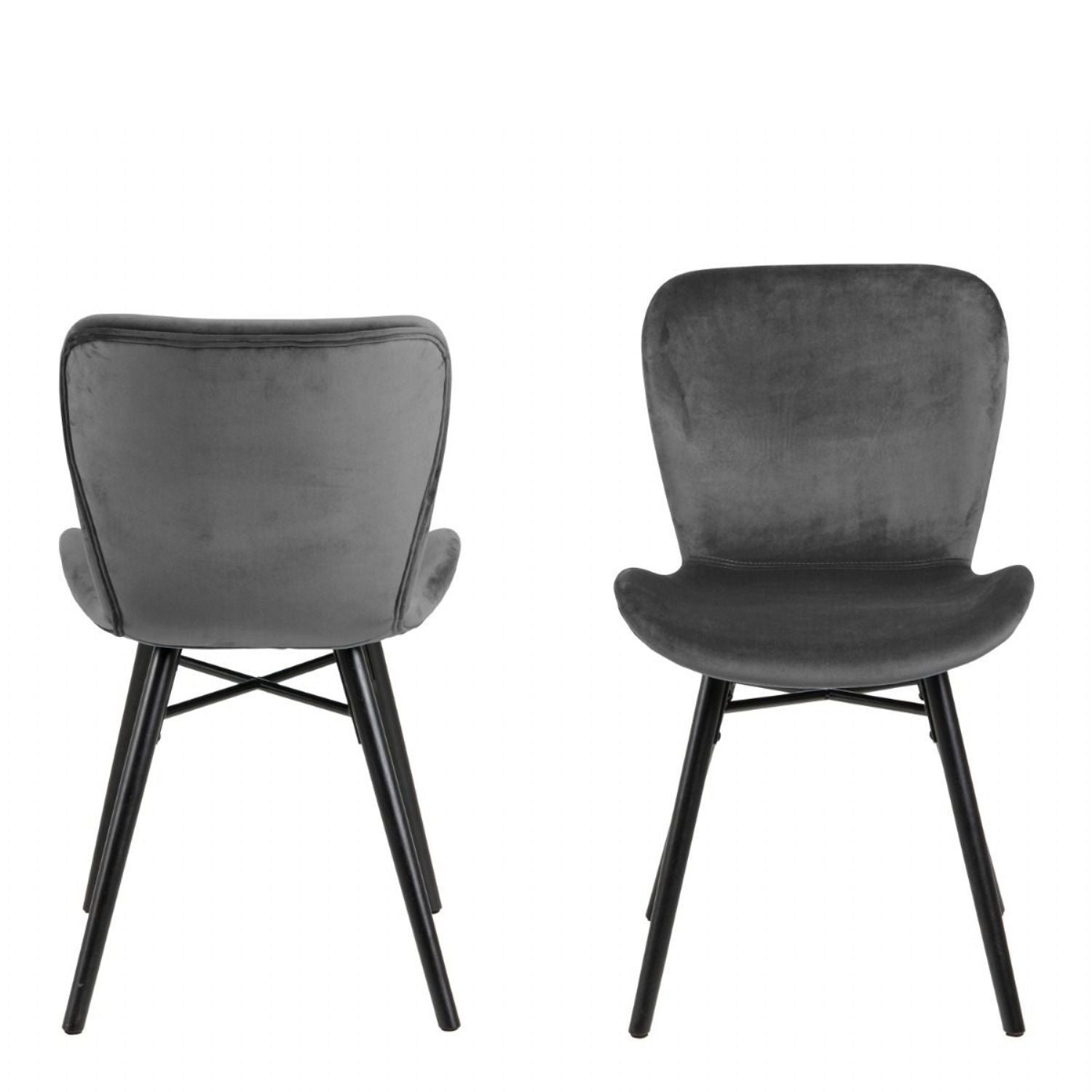 Ibiza Round Beige Dining Table with 4 Batilda Dining Chairs in Dark Grey