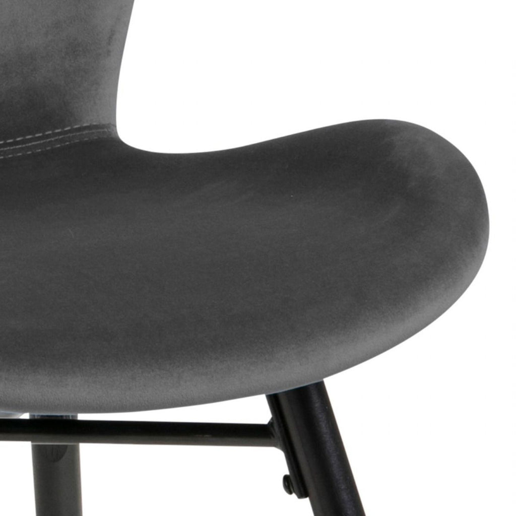 Ibiza Round Beige Dining Table with 4 Batilda Dining Chairs in Dark Grey