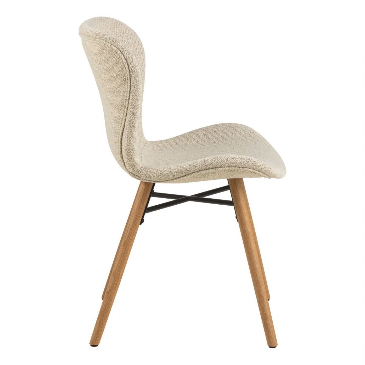 Corby Round Dining Table with White Polished Marble Top & Black Base inc 4 Batilda Dining Chairs in Cream Oak