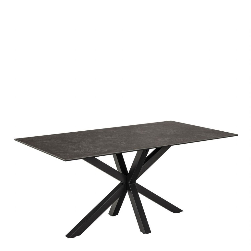 Heaven Dining Table in Ceramic Black Top 160x75.5cm